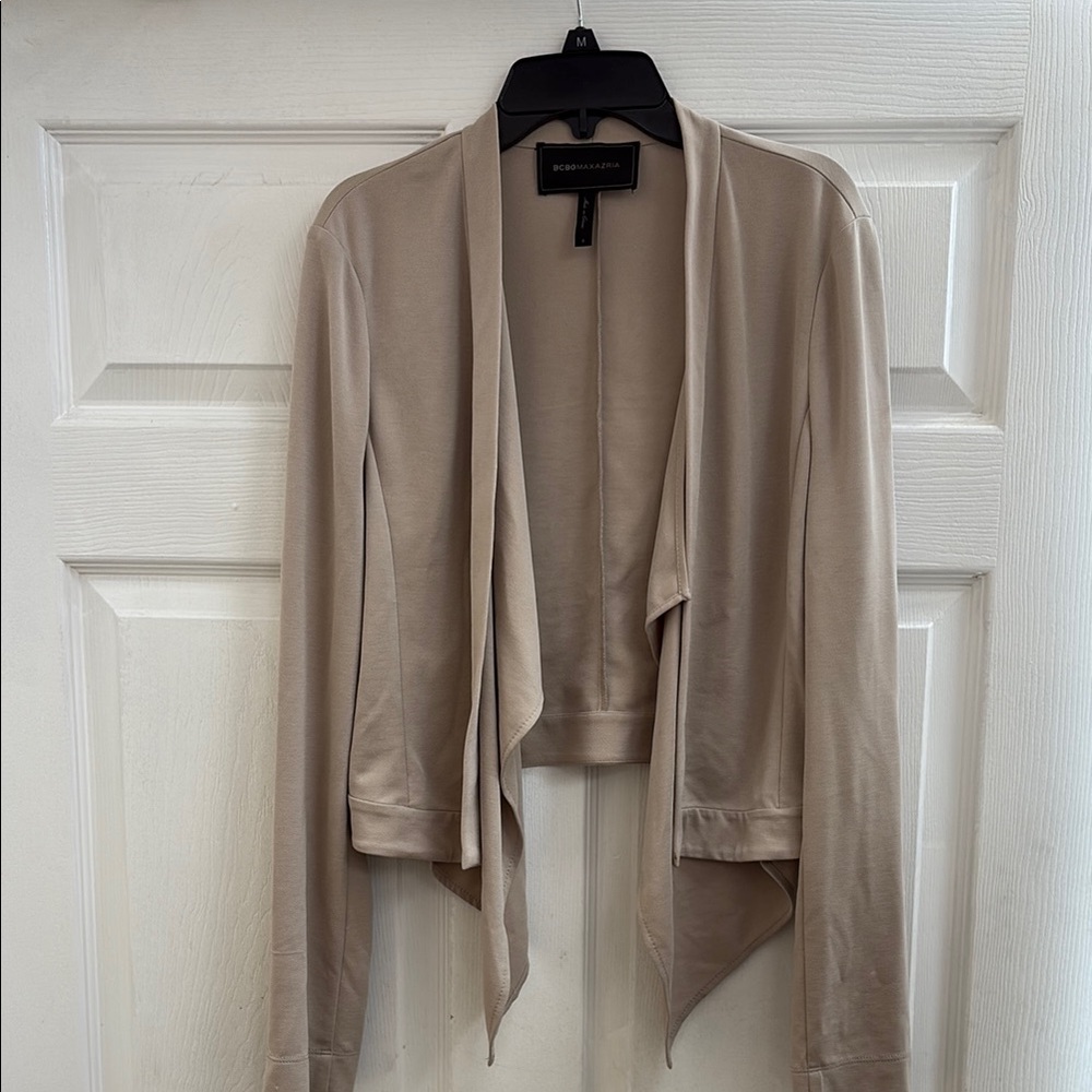 Bcbgmaxazria Tan Draped Jacket - image 1